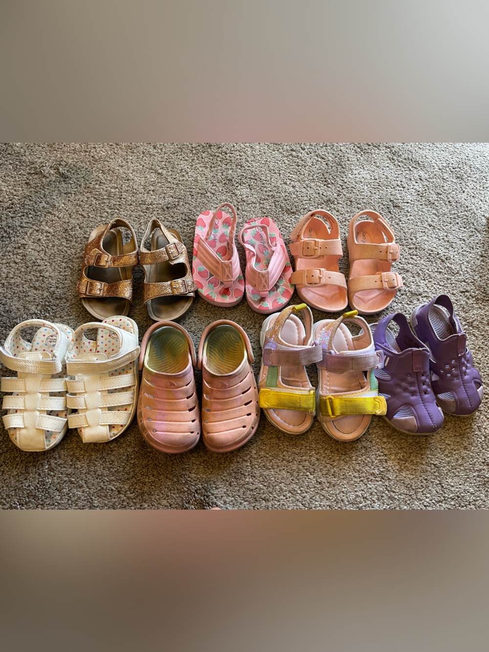 Kids Pink Strawberry Flip-Flop Sandals - Unbranded